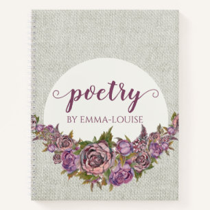 Floral Swag Personalised Poetry Notebook