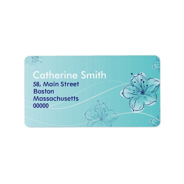 Floral Swirl Customisable Address Labels (Front)