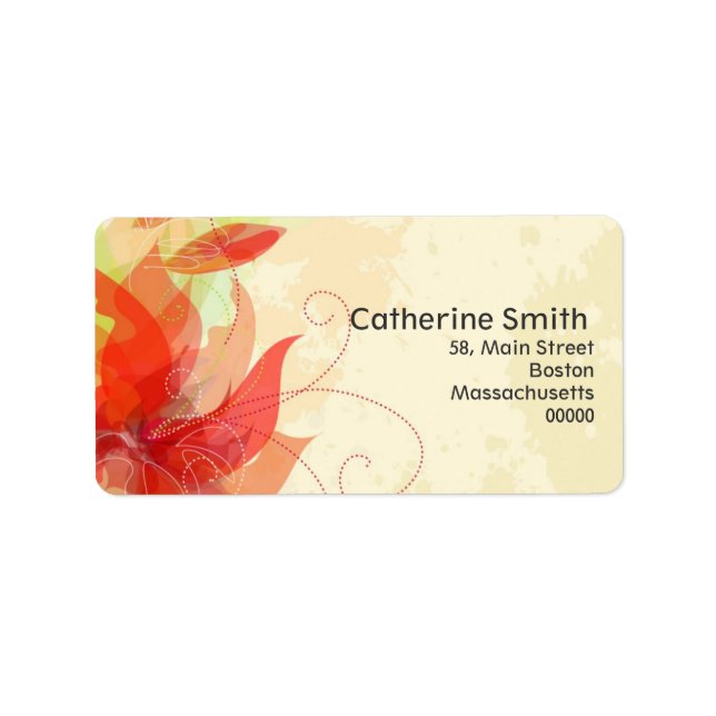 Floral Swirl Customisable Address Labels (Front)