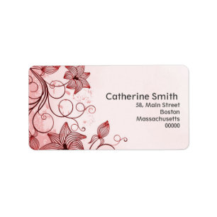 Floral Swirl Customisable Address Labels