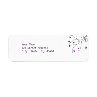 Floral Swirl Vine Return Address Labels