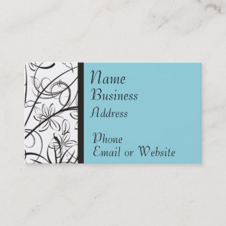 Floral Swirls Business Card