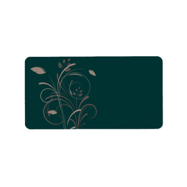 Floral Swirls Label (Front)