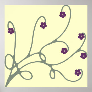 Floral Swirls Poster