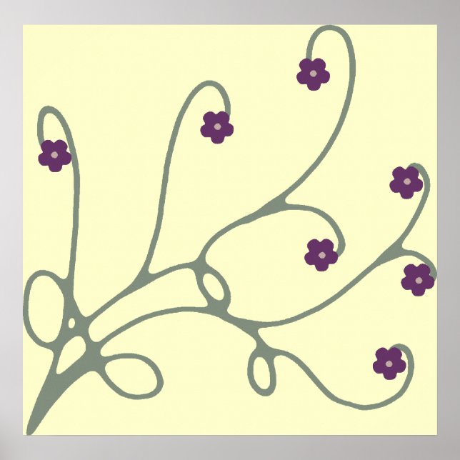 Floral Swirls Poster (Front)