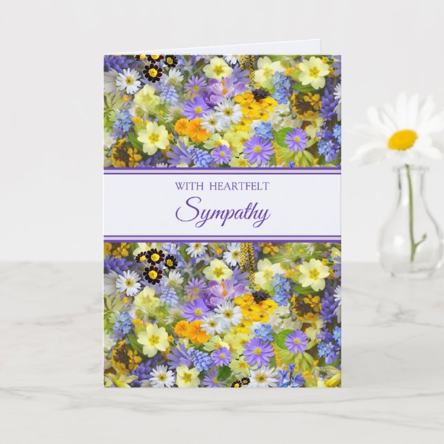 Floral Sympathy Card (Small Plant)