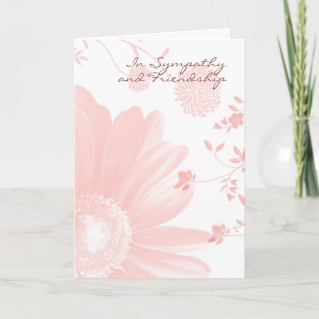 Floral Sympathy Card - In Sympathy And Friendship (Front)