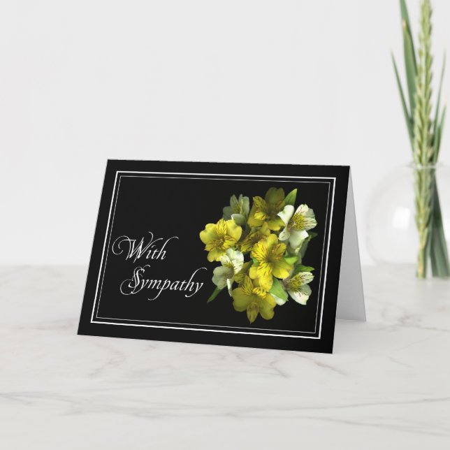 Floral Sympathy/Condolence Card - Customised (Front)