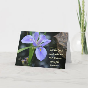 Floral Sympathy, Scripture Verse on God's Strength Card