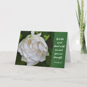 Floral Sympathy, Scripture Verse on God's Strength Card