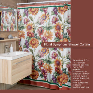 Floral Symphony Shower Curtain