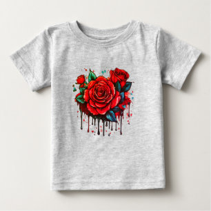 Floral Symphony: Watercolor Flower Design Print Baby T-Shirt