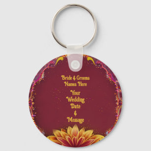 Floral Symphony: Wedding Elegance Collection Key Ring