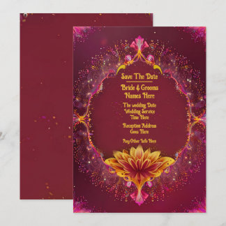 Floral Symphony: Wedding Elegance Collection Save The Date