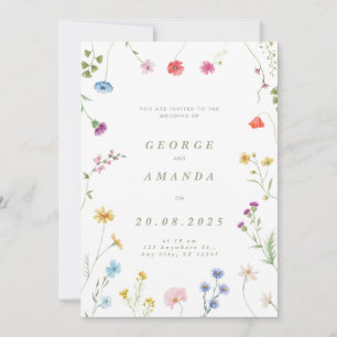 Floral Symphony Wedding Invitation