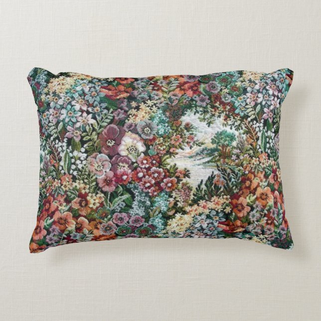 Floral Tapestry Decorative Cushion (Front)