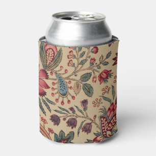 Floral Tapestry Needlework Flower Art Can Cooler