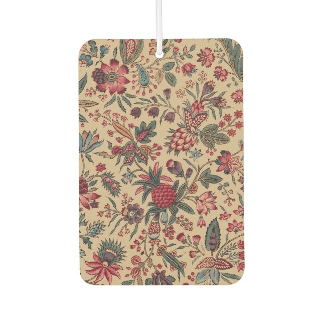 Floral Tapestry Needlework Flower Art Car Air Freshener (Front)