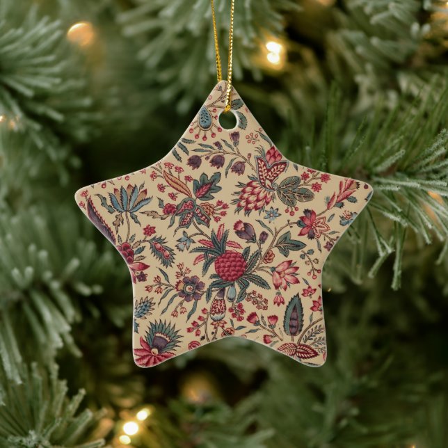 Floral Tapestry Needlework Flower Art Ceramic Tree Decoration (Tree)