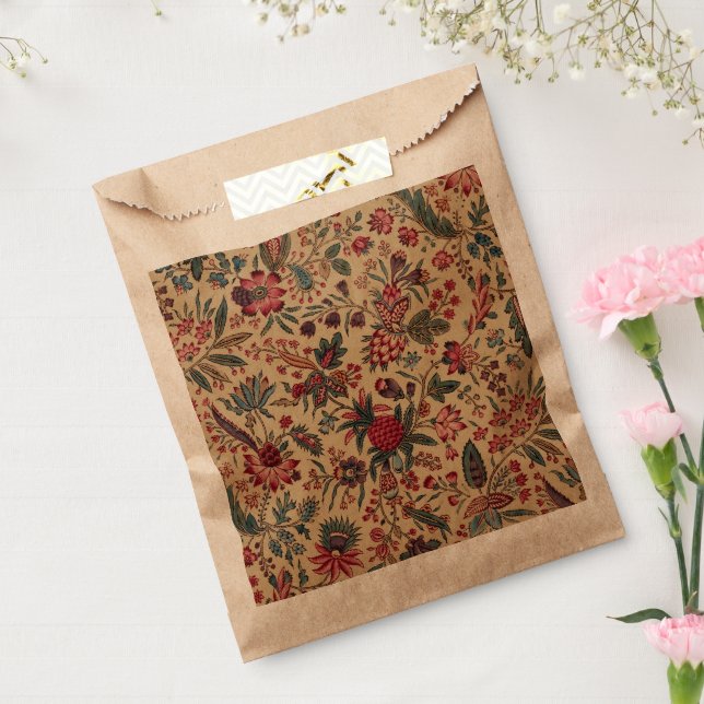 Floral Tapestry Needlework Flower Art Favour Bags (Sealed)