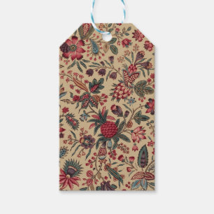 Floral Tapestry Needlework Flower Art Gift Tags