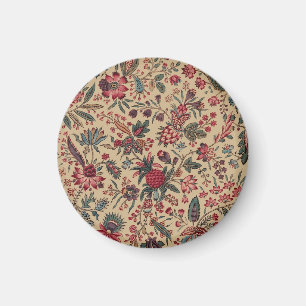 Floral Tapestry Needlework Flower Art Magnet