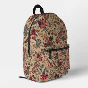 Floral Tapestry Needlework Flower Art Printed Backpack