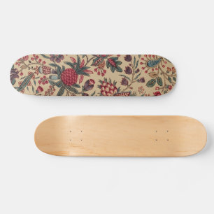 Floral Tapestry Needlework Flower Art Skateboard