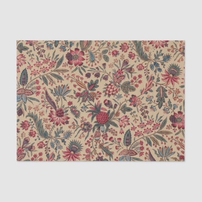 Floral Tapestry Needlework Flower Art Tissue Paper (Front)