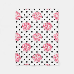 Floral Tapestry Throw Fleece Blanket