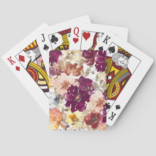 Floral Tattoo Playing Cards (Back)