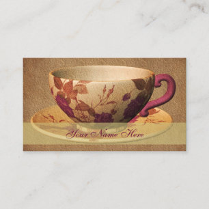Floral Tea Cup Art Business Card