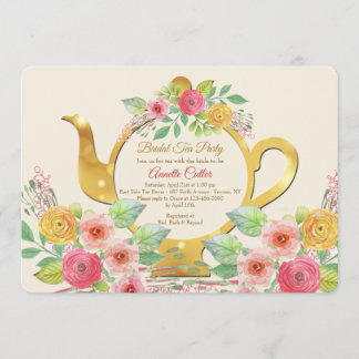 Floral Tea Invitation