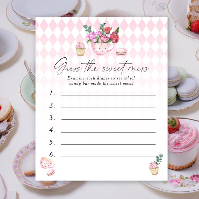 Floral tea party Baby shower Guess the sweet mess (Creator Uploaded)