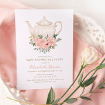 Floral Tea Party Baby Shower Invitation<br><div class="desc">Invite friends and family to share in the joy of your little one's arrival with this floral tea party themed baby shower invitation.</div>