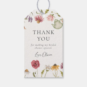 Floral Tea Party Bridal Shower Favour Tags