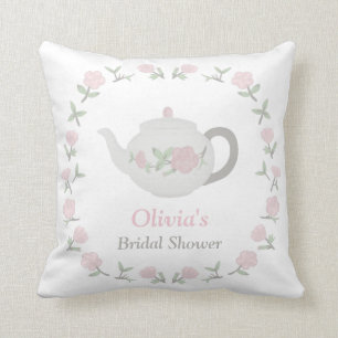 Floral Tea Party Bridal Shower Party Centrepiece Cushion