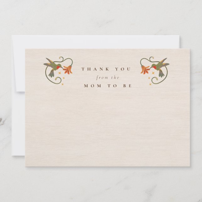 floral Tea Party Mum To Be Shower Thank You Card (Front)