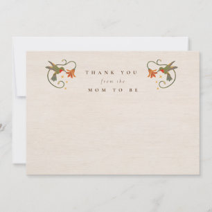floral Tea Party Mum To Be Shower Thank You Card