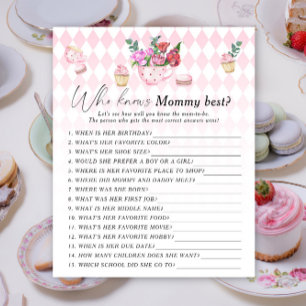 Floral tea party - Who knows mummy best game