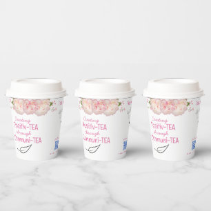 Floral Tea Quotes Custom Paper Coffee Tea  Paper Cups