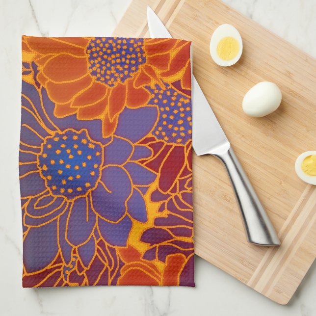 Floral Tea Towel (Quarter Fold)