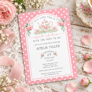 Floral Tea with the Mum-to-be Baby Shower Invitation