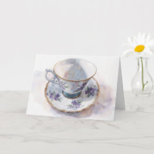 Floral Teacup Art Note Card