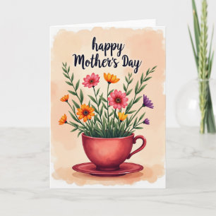 Floral Teacup Design Card