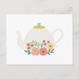Floral Teapot Postcard