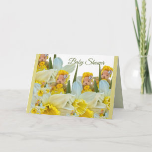 Floral teddy bears flowers narcissus daffodil card