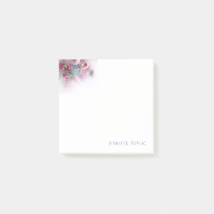 Floral Template Watercolor Colourful Roses Flowers Post-it Notes