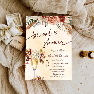 Floral Terracotta Boho Bridal Shower Invitation