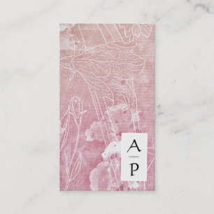 *~* Floral Terracotta Flowers Colour QR Logo Photo Business Card